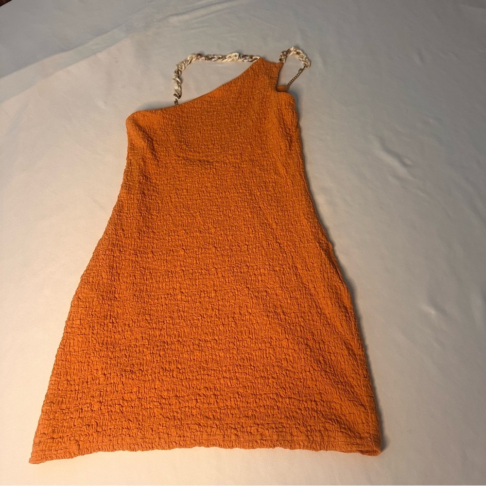 Camila Coelho Ursula Peach One Shoulder Bodycon Dress Revolve Size Small - Picture 4 of 11